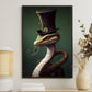 Serpentine Sophistication The Dapper Reptile, Victorian Snake Canvas Painting, Victorian Animal Wall Art Decor, Poster Gift For Snake Lovers