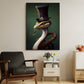 Serpentine Sophistication The Dapper Reptile, Victorian Snake Canvas Painting, Victorian Animal Wall Art Decor, Poster Gift For Snake Lovers