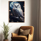 Lunar Majest The Watchful Owl, Owl Canvas Painting, Mystical Wall Art Decor, Poster Gift For Owl Lovers