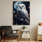 Lunar Majest The Watchful Owl, Owl Canvas Painting, Mystical Wall Art Decor, Poster Gift For Owl Lovers