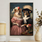 Canine Courtship, Victorian Dog Canvas Painting, Mystical Wall Art Decor, Poster Gift For Dog Lovers