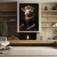 Porcine Princess, Victorian Pig Canvas Painting, Victorian Animal Wall Art Decor, Poster Gift For Pig Lovers