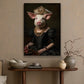 Porcine Princess, Victorian Pig Canvas Painting, Victorian Animal Wall Art Decor, Poster Gift For Pig Lovers