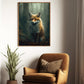 Enchanted Forest Watcher, Fox Canvas Painting, Wall Art Decor - Poster Gift For Fox Lovers