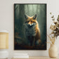 Enchanted Forest Watcher, Fox Canvas Painting, Wall Art Decor - Poster Gift For Fox Lovers