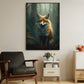 Enchanted Forest Watcher, Fox Canvas Painting, Wall Art Decor - Poster Gift For Fox Lovers