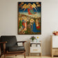 Divine Nativity Illumination, Nativity Christmas Canvas Painting, Xmas Wall Art Decor - Christmas Poster Gift