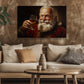 Cheers to Festive Spirits, Santa Claus Christmas Canvas Painting, Xmas Wall Art Decor - Christmas Poster Gift For Santa Claus Lovers