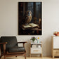 An Owl's Nocturnal Study, Owl Canvas Painting, Wall Art Decor - Poster Gift For Owl Lovers