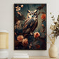 A Guardian Owl Amidst The Blossoms, Owl Canvas Painting, Wall Art Decor - Poster Gift For Owl Lovers