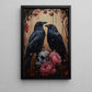 The Meeting Of Ravens, Raven Canvas Painting, Spooky Season Wall Art Decor, Halloween Poster Gift For Raven Lovers