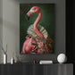 The Flamingo's Finery, Victorian Flamingo Canvas Painting, Victorian Animal Wall Art Decor, Poster Gift For Flamingo Lovers