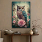 The Majestic Owl Amongst The Roses, Owl Canvas Painting, Wall Art Decor - Poster Gift For Owl Lovers