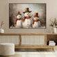 Frosty Trio's Winter Cheer, Christmas Canvas Painting, Xmas Wall Art Decor - Christmas Poster Gift For Snowman Lovers