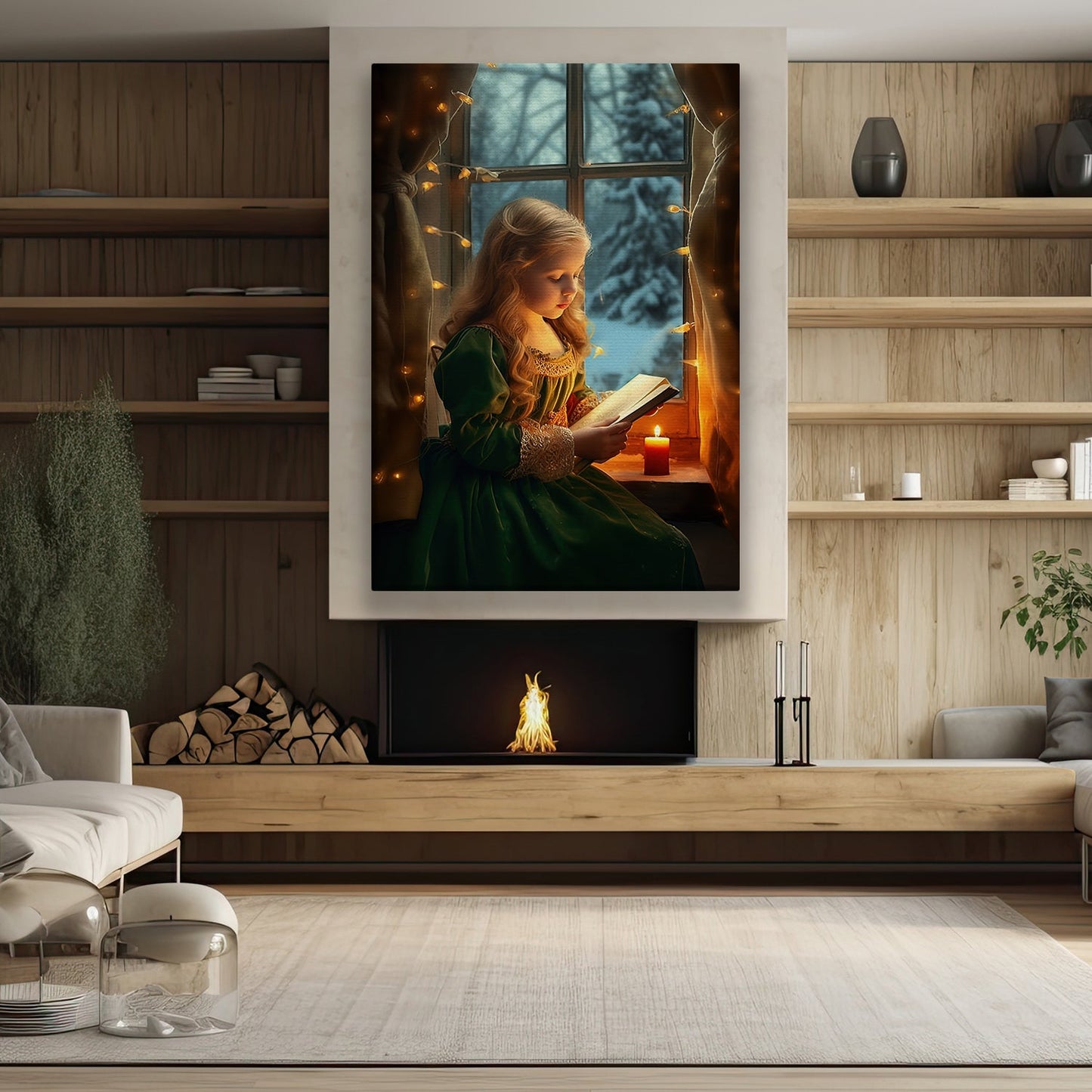 Enchanted Evening Read, Baby Canvas Painting, Wall Art Decor - Baby Poster Gift