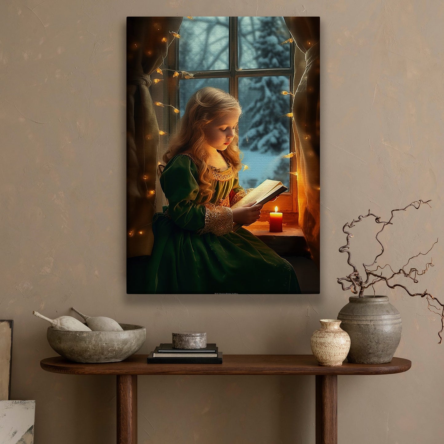 Enchanted Evening Read, Baby Canvas Painting, Wall Art Decor - Baby Poster Gift