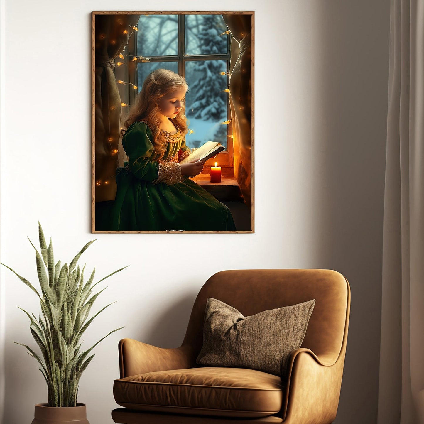 Enchanted Evening Read, Baby Canvas Painting, Wall Art Decor - Baby Poster Gift