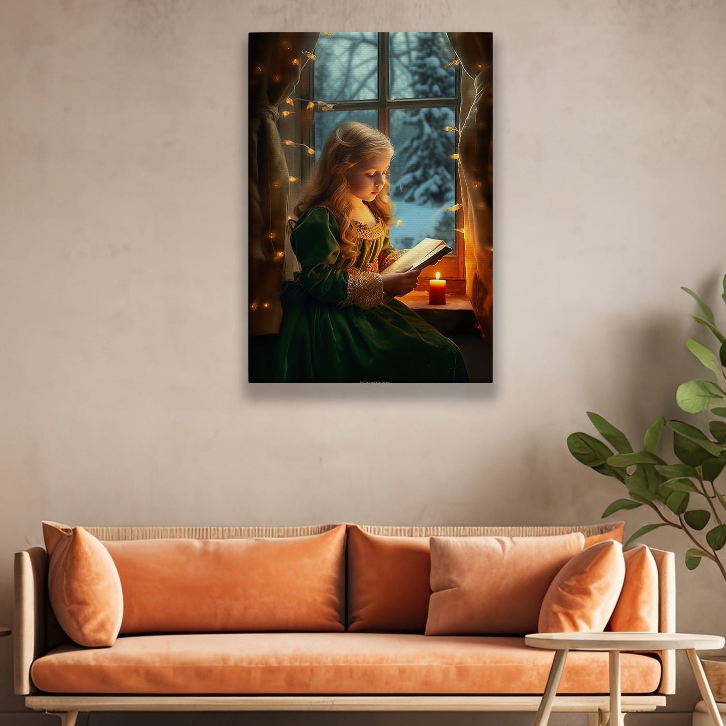 Enchanted Evening Read, Baby Canvas Painting, Wall Art Decor - Baby Poster Gift