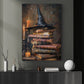 The Witch's Library, Witches Canvas Painting, Spooky Season Wall Art Decor, Halloween Poster Gift For Witch And Book Lovers