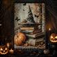 October Whispers And Witchcraft, Witches Canvas Painting, Spooky Season Wall Art Decor, Halloween Poster Gift For Witch Book Lovers
