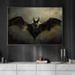 Midnight's Silent Wing, Bat Canvas Painting, Spooky Season Wall Art Decor, Halloween Poster Gift For Bat Lovers