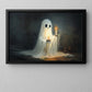 The Ghost's Vigil, Ghost Canvas Painting, Spooky Season Wall Art Decor, Halloween Poster Gift For Ghost Lovers