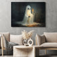 The Ghost's Vigil, Ghost Canvas Painting, Spooky Season Wall Art Decor, Halloween Poster Gift For Ghost Lovers