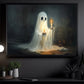 The Ghost's Vigil, Ghost Canvas Painting, Spooky Season Wall Art Decor, Halloween Poster Gift For Ghost Lovers