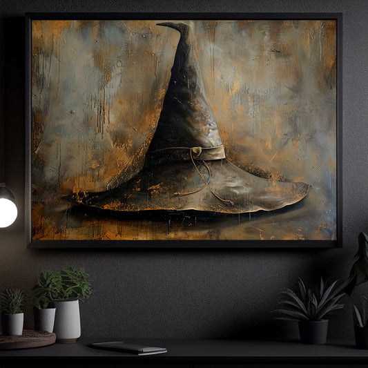 Mystic Echoes, Witch Canvas Painting, Spooky Season Wall Art Decor, Halloween Poster Gift For Witch Lovers