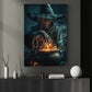 The Witch's Cauldron, Witches Canvas Painting, Spooky Season Wall Art Decor, Halloween Poster Gift For Witch Lovers