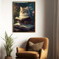 Cute Cat Read Book, Victorian Cat Canvas Painting, Wall Art Decor - Poster Gift For Cat Lovers