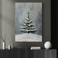 Christmas Canvas Painting, A Pine Tree in Winter Wall Art Decor, Xmas Poster Gift