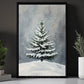 Christmas Canvas Painting, A Pine Tree in Winter Wall Art Decor, Xmas Poster Gift