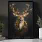 Christmas Reindeer Canvas Painting, Enchanted Deer Wall Art Decor, Xmas Poster Gift For Reindeer Lovers