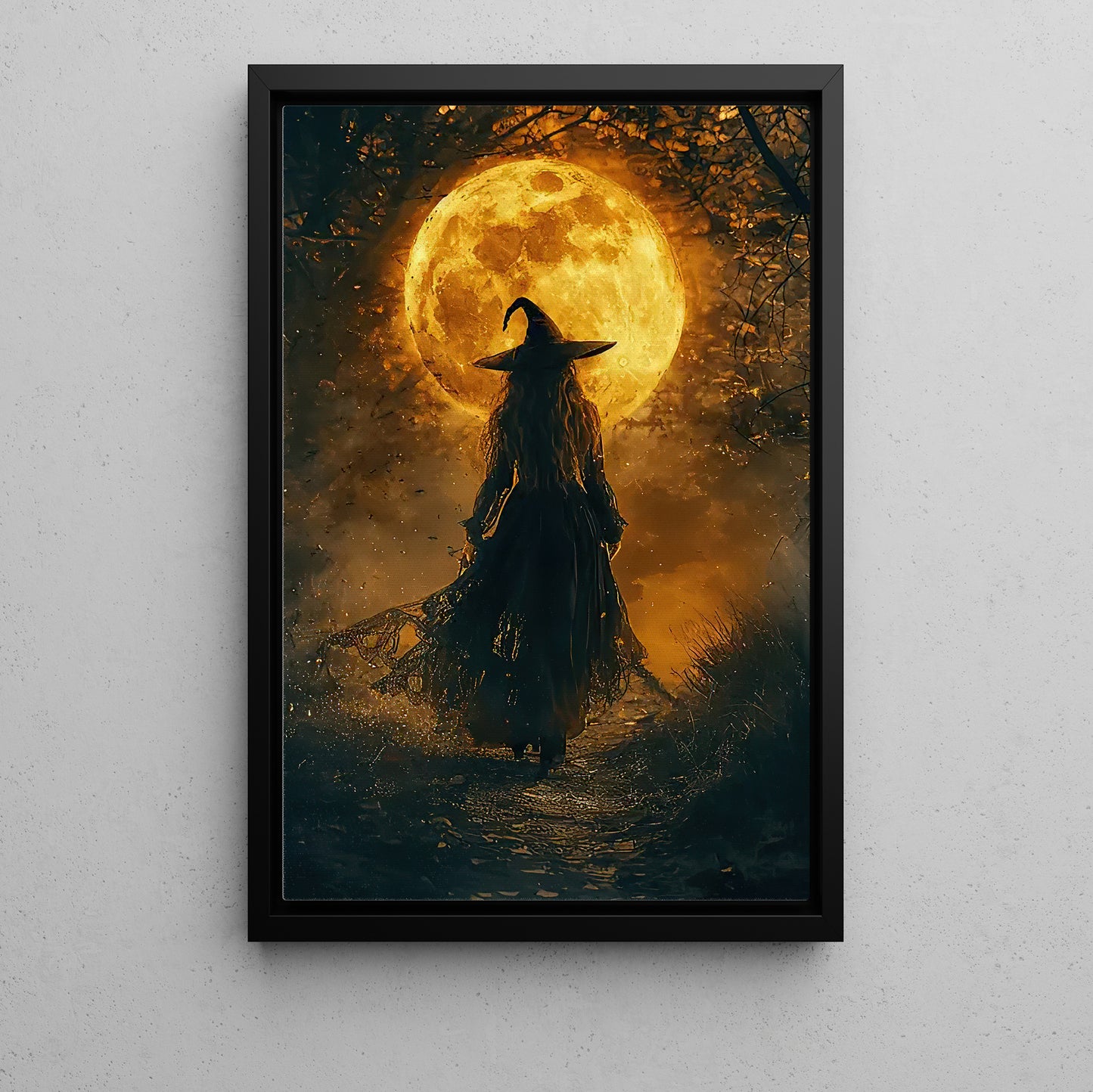 A Witch’s Journey, Witch Canvas Painting, Mystical Wall Art Decor, Poster Gift For Witch Lovers