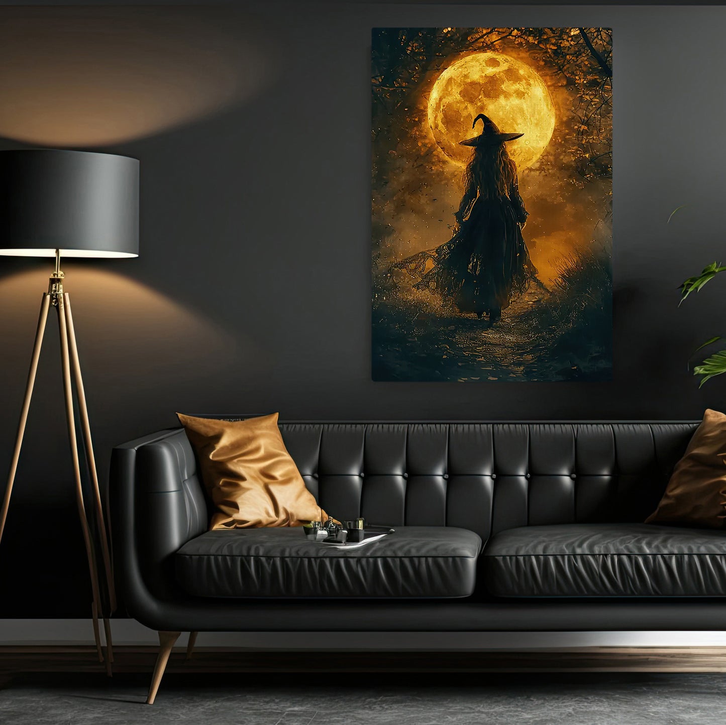 A Witch’s Journey, Witch Canvas Painting, Mystical Wall Art Decor, Poster Gift For Witch Lovers