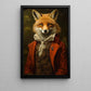 The Aristocratic Fox, Victorian Fox Canvas Painting, Victorian Animal Wall Art Decor, Poster Gift For Fox Lovers