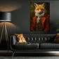 The Aristocratic Fox, Victorian Fox Canvas Painting, Victorian Animal Wall Art Decor, Poster Gift For Fox Lovers