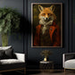 The Aristocratic Fox, Victorian Fox Canvas Painting, Victorian Animal Wall Art Decor, Poster Gift For Fox Lovers