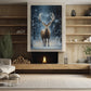 Regal Deer Amidst the Snowfall A Winter's Majesty, Christmas Canvas Painting, Xmas Wall Art Decor - Christmas Poster Gift Deer Lovers