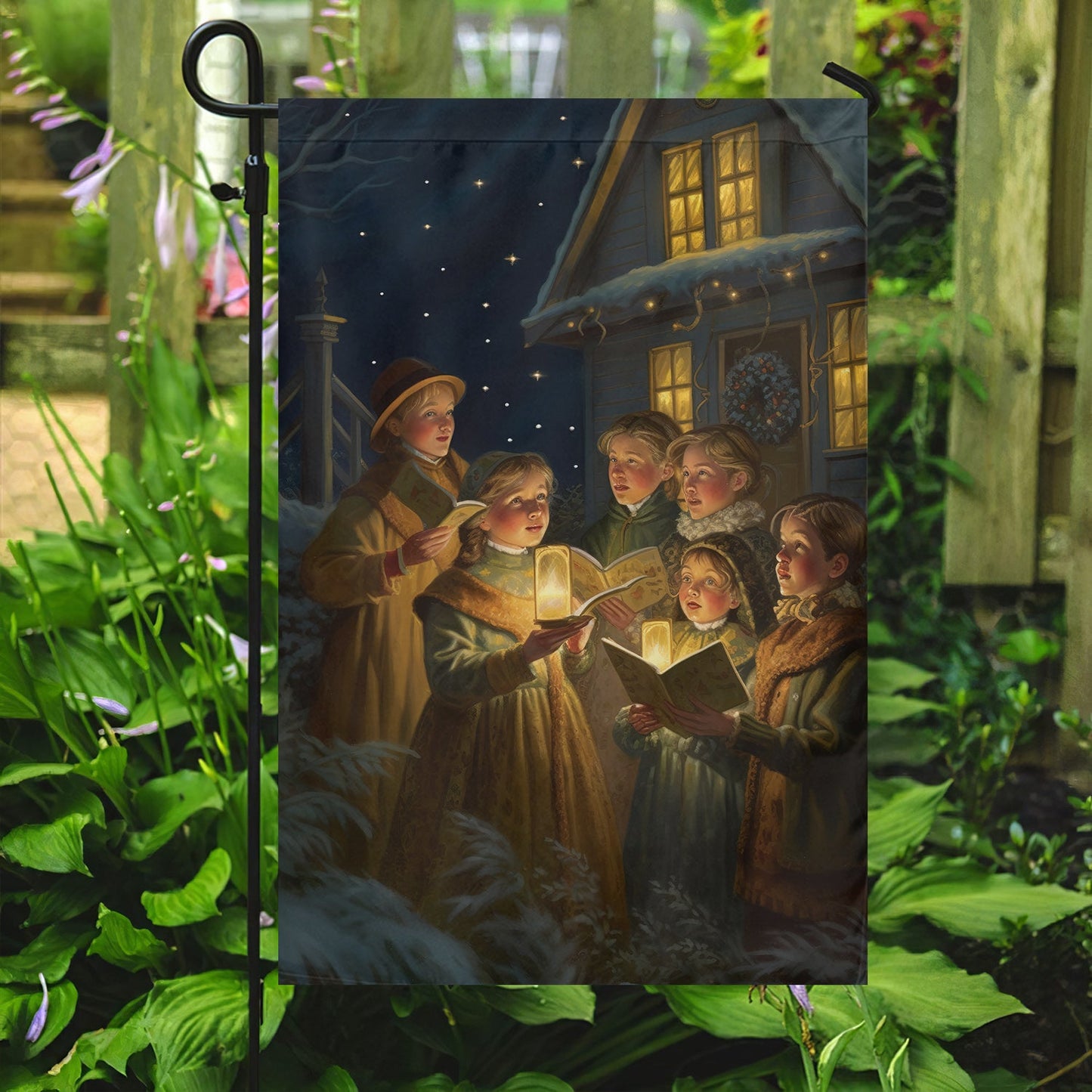 Carols by Candlelight, Christians Xmas Garden Flag - House Flag, Nativity Religious Winter Christians Flag Gift