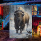 Cool Highland Cow In The Winter Forest, Highland Cow Xmas Garden Flag & House Flag, Christmas Flag Gift For Highland Cow Lovers