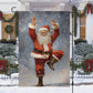 Funny Santa Claus Dose Exercise, Santa Claus Xmas Garden Flag - House Flag, Christmas Flag Gift For Santa Claus Lovers