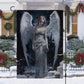 Guardian Of Winter's Elegance, Angel Xmas Garden Flag & House Flag, Christmas Flag Gift For Angel Lovers