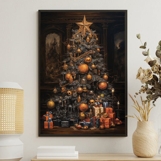 Gothic Holiday A Dark Christmas Celebration Christmas Canvas Painting, Xmas Wall Art Decor - Christmas Poster Gift