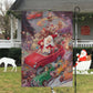 Funny Santa's Magical Joyride, Santa Claus Xmas Garden Flag - House Flag, Christmas Flag Gift For Santa Claus Lovers