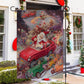 Funny Santa's Magical Joyride, Santa Claus Xmas Garden Flag - House Flag, Christmas Flag Gift For Santa Claus Lovers