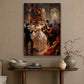 Enchanted Evening Yuletide Waltz, Victorian Christmas Canvas Painting, Xmas Wall Art Decor - Christmas Poster Gift