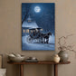 Moonlit Journey A Winter's Night Christmas Canvas Painting, Xmas Wall Art Decor - Christmas Poster Gift