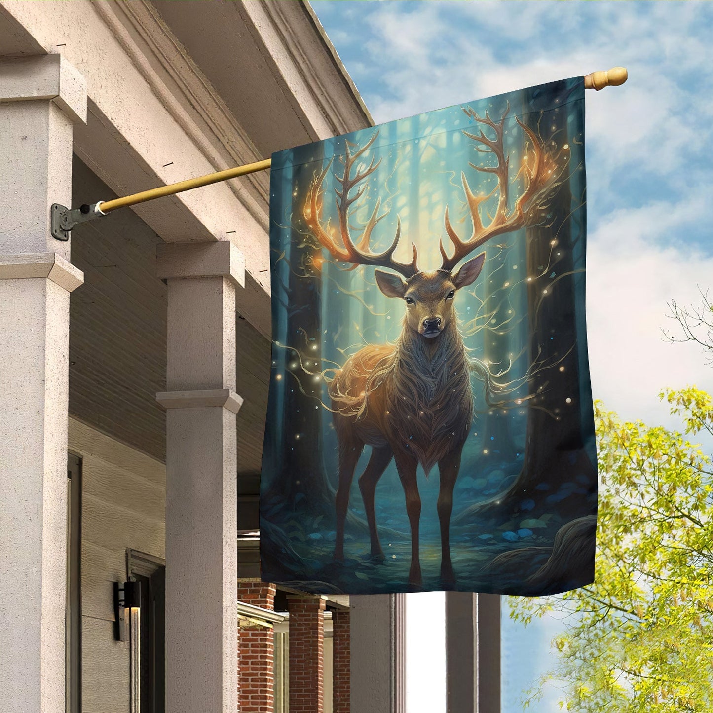 Reindeer Brighten In The Forest, Reindeer Xmas Garden Flag & House Flag Gift